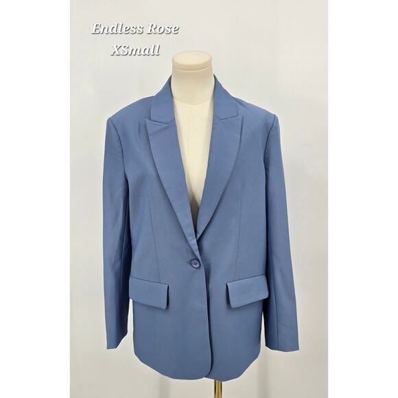 Endless Rose Single Breasted Blazer Size XS • Color: Blue - Picture 1 of 6